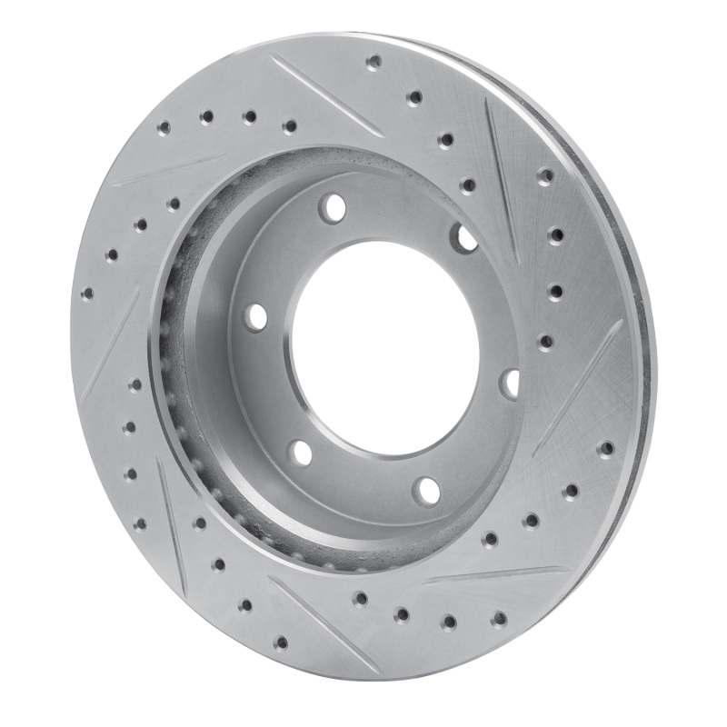 Honda Passport Brake Rotor (1) - Front Left - R1 Concepts - Drilled & Slotted - Silver - `01-`04